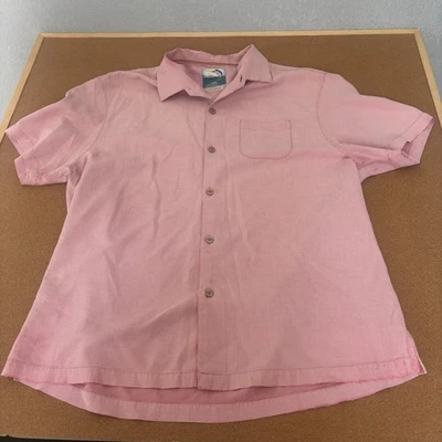 Tommy Bahama Men’s Button Down Shirt Xl Short Sleeve Pink Island Modern Fit - Image 1 of 4