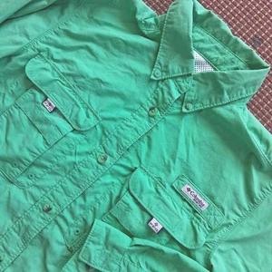 Camicia da pesca Columbia PFG donna manica lunga piccola media verde nylon ventilato - Foto 1 di 7