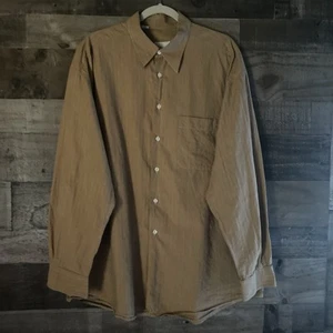 Ermenegildo Zegna Mens Soft COTTON DRESS Shirt Long Sleeve Sz L - Picture 1 of 8