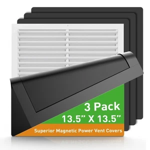 Magnetic Vent Covers, Strong Magnet Floor Vent Covers, 13.5" x 13.5" Register... - Picture 1 of 7