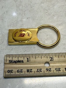 Vintage ROYAL VIKING LINE Key Ring Fob Brass? Cruise Line Ship - Picture 1 of 3