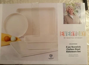 Martha Stewart Collection 4 Pc. Bakeware Set Carbon  Steel Linen Color- NIB - Picture 1 of 7