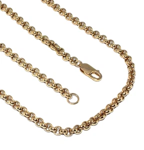 Unisex, da Uomo/Donna Miele Colorato 9ct Oro Giallo 55.9cm Forzatina Catenina - Picture 1 of 9