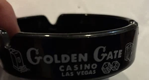 Posacenere nero vintage per Golden Gate Casino Las Vegas rotondo - Foto 1 di 6