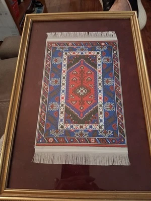 专业框架手工编织小雕像土耳其地毯。 — 第 1/3 张图片