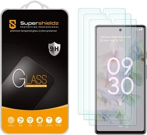 Supershieldz (3 Pack) Designed for Google Pixel 6a Tempered Glass Screen...  - Picture 1 of 5