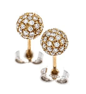 Pavé Brillant-Ohrstecker RG/WG 750 - Bild 1 von 6