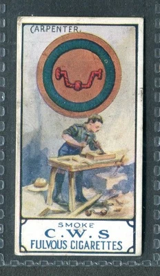 C.W.S. CWS 1912 "BOY SCOUT SERIES #10 CARPENTER" CIGARETTE CARD - Image 1 of 2