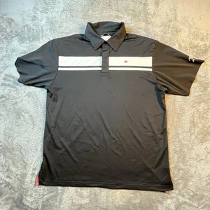 TRAVIS Mathew Shirt Mens Extra Large Golf Polo Performance Black White Stripe - Picture 1 of 9