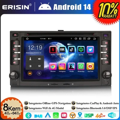 Android 14 64GB DVD Autoradio GPS Navi Kia Rio Cerato Sportage MAGENTIS CarPlay - Bild 1 von 4