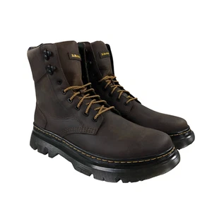 Botas utilitarias de cuero Dr Martens Tarik Crazy Horse para hombre talla 13 marrón oscuro NUEVAS - Imagen 1 de 8