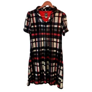 JH Jessica Howard Women's Plaid Cowl Neck Dress Plaid Size S - Picture 1 of 7