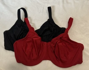 Lot of 2 WACOAL Perfect Primer BRAS - Style 855213 - Size 36G - Black & Red - Picture 1 of 14