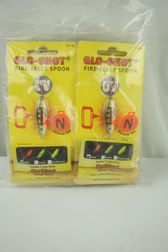 Cuchara Northland Fishing Glo Shot Fire Belly 1/4 OZ perca dorada UV (lote de 6) Foto 1 de 4