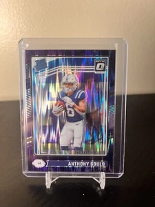 2024 Donruss Optic Anthony Gould Purple Shock Prizm Rated Rookie RC #205 Colts - Picture 1 of 2