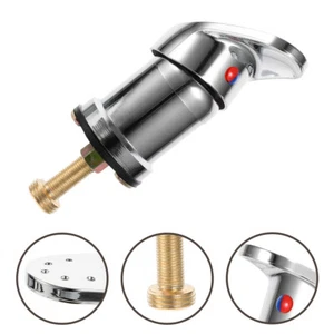 Faucet Lever Handle Replacement Brushed Nickel Bathroom Water Valve Accessories - Picture 1 of 12
