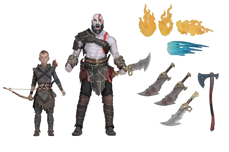 God of War 2018 18cm Kratos & Atreus Set 2 Action Figures NECA Sony Interactive