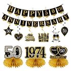 50Th Anniversary Decorations 10Pcs Happy 50Th Wedding Anniversary Vintage 197...
