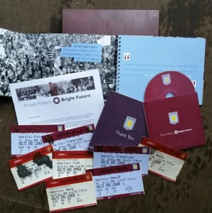 Aston Villa Supporter Pack/Tickets/Cd *FREE UK DELIVERY* - Picture 1 of 4