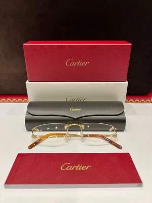 Cartier Eyeglasses CT0092O 001 C Decor 53-19-140 (Gold) - Image 1 of 4