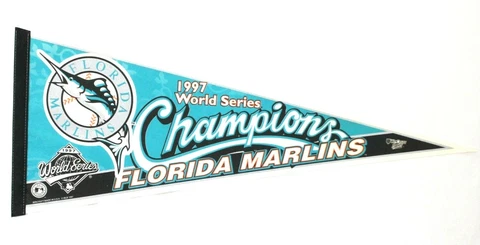 Florida Marlins 1997 World Series Champions Felt Flag Cover