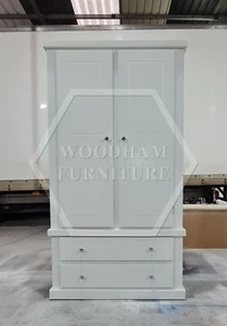 HANDMADE AYLESBURY GENTS DOUBLE WARDROBE, MANY COLOURS AVAILABLE (NOT FLATPACKED - Picture 1 of 13