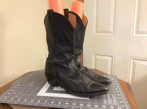 Nocona Vintage Black Deertan Leather Western Boots 7501-27-403 Men's Sz 11.5 D - Picture 1 of 10