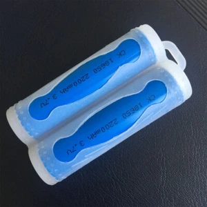 Double Battery Silicone Sleeve Cover Case For 18650 Battery Protective Bag P _ou - Photo 1/19