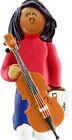 Female African-American Musical Instruments Personalized Christmas Ornament
