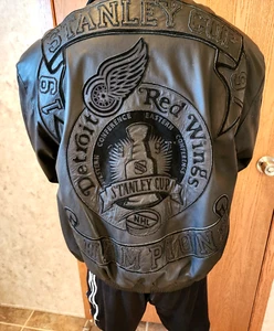 DETROIT RED WING CHAMPIONSHIP LEATHER JACKET - Picture 1 of 5