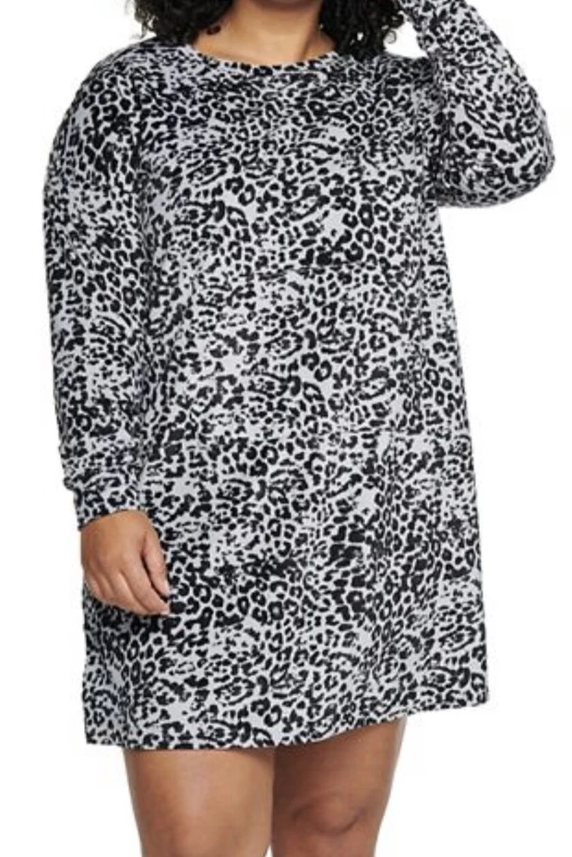 Sonoma Soft Sleep-shirt  Nightgown Loungewear - Sz 2X - Black Animal print - New - Image 1 of 1
