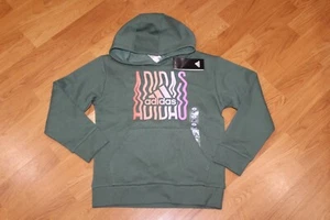 NWT BOYS GIRLS ADIDAS SZ S 8 HOODIE GREEN - Picture 1 of 3