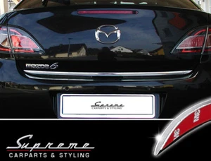 für MAZDA 6 Stufenheck GH - 3M Chrom Zierleiste Heckleiste Kantenschutz Tuning - Bild 1 von 7