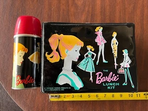 Vintage 1962 Mattel The Barbie Lunch Kit Lunchbox with Thermos - damaged handle - Picture 1 of 23