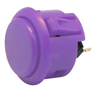 Purple Arcade Button Compatible for Bartop Arcade Sanwa Pushbutton Game 31mm - Picture 1 of 1