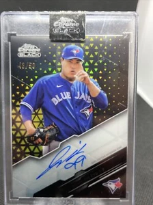2020 TOPPS CHROME BLACK HYUN-JIN RYU GOLD ON-CARD AUTO W/ TOPPS SEAL /50 - Picture 1 of 2