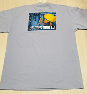 NEW Vintage FILA US Open 1998 Shirt New York Twin Towers Mens XL Deadstock USA