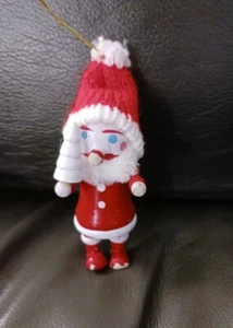 Vintage Weihnachtsschmuck Weihnachtsmann aus Holz *siehe Beschreibung - Bild 1 von 12