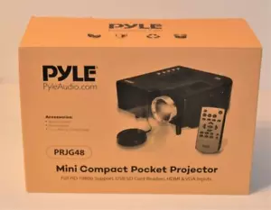 Nuovo con scatola Pyle PRJG48 Mini proiettore tascabile compatto supporto Full HD 1080p - Foto 1 di 3
