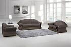 Sofa 3 Seater Chesterfield Designer Leather Couch Upholstery Seat Black Colour
