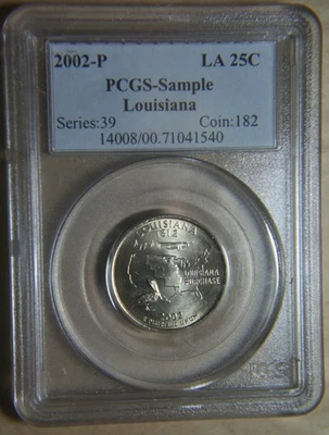 2002-P LOUISIANA State Statehood Quarter - PCGS SAMPLE SLAB - Image 1 of 2