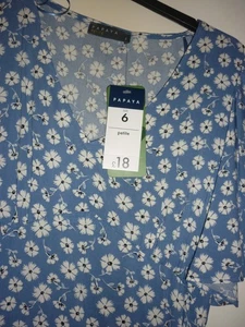 Blue Petite Dress Size 6p - Picture 1 of 3