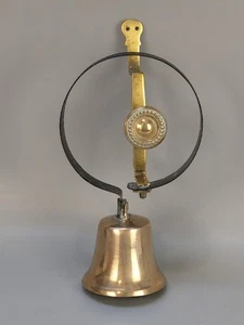 Campana antigua de bronce mayordomo o sirvientes hermosa calidad período georgiano mayordomo o - Imagen 1 de 8