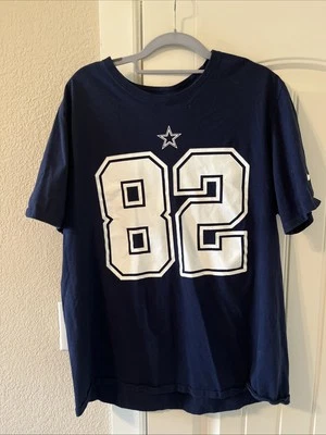 Camisa Dallas Cowboys Para Hombres XL Azul Manga Corta Jason Witten 82 Camiseta Nike Foto 1 de 4