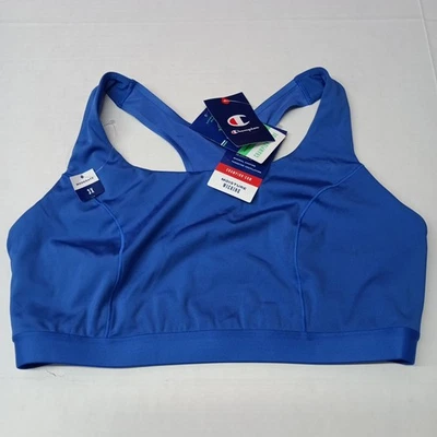 Champion Womens Blue Sports Bra Athletic Wear Moderate Support Plus Size 3X NEW - Image 1 of 4