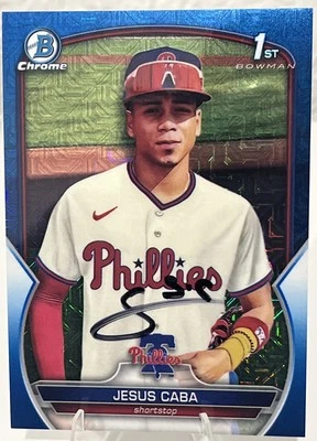 Jesus Staryln Caba Auto 2023 Bowman Chrome Mega Box BCP-164 Blue  /150 (RC,SP,AU - Image 1 of 4