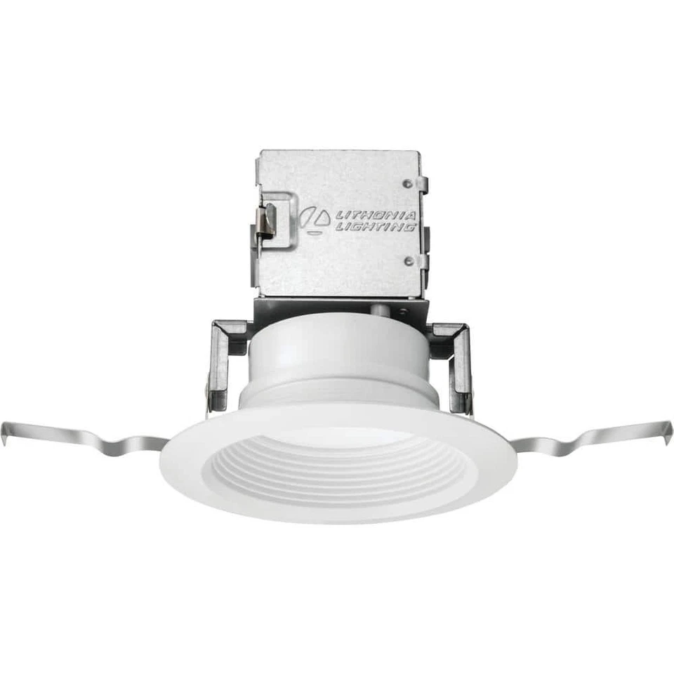 ​Lithonia OneUp 4" Kit de Luz Empotrada LED Sin Cantas 4000K Borde Deflector Blanco​ Foto 1 de 4
