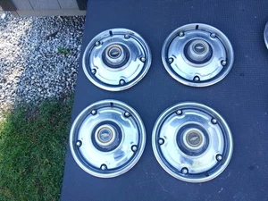 Set Of Four 1969 1972 Chevy 1/2 Ton C-10 Pickup Truck Hubcaps  Original OEM GM - Picture 1 of 13