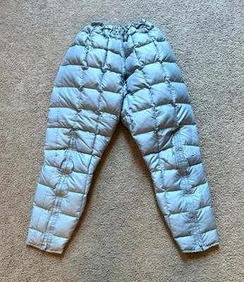 Pantalones de nieve acolchados de ganso azul claro Eddie Bauer años 70 de colección - grandes juveniles Foto 1 de 4