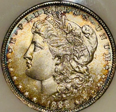 1888 O Morgan Silver Dollar NGC MS63 Better Date/Nicely Toned/Fatty Holder - Image 1 of 4